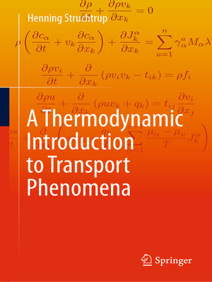 cover image of A Thermodynamic Introduction to Transport Phenomena